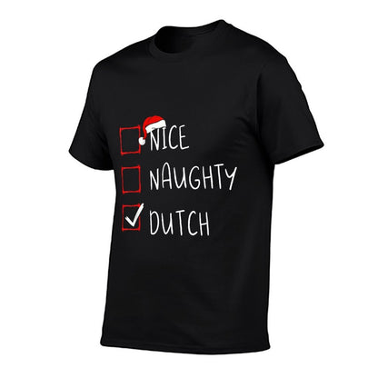 Nice Naughty Dutch Christmas Netherlands Heritage Roots  Classic T-Shirt