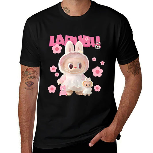Funny Labubu Lover Cute Labubu The Monsters Pink  Relaxed-fit T-Shirt