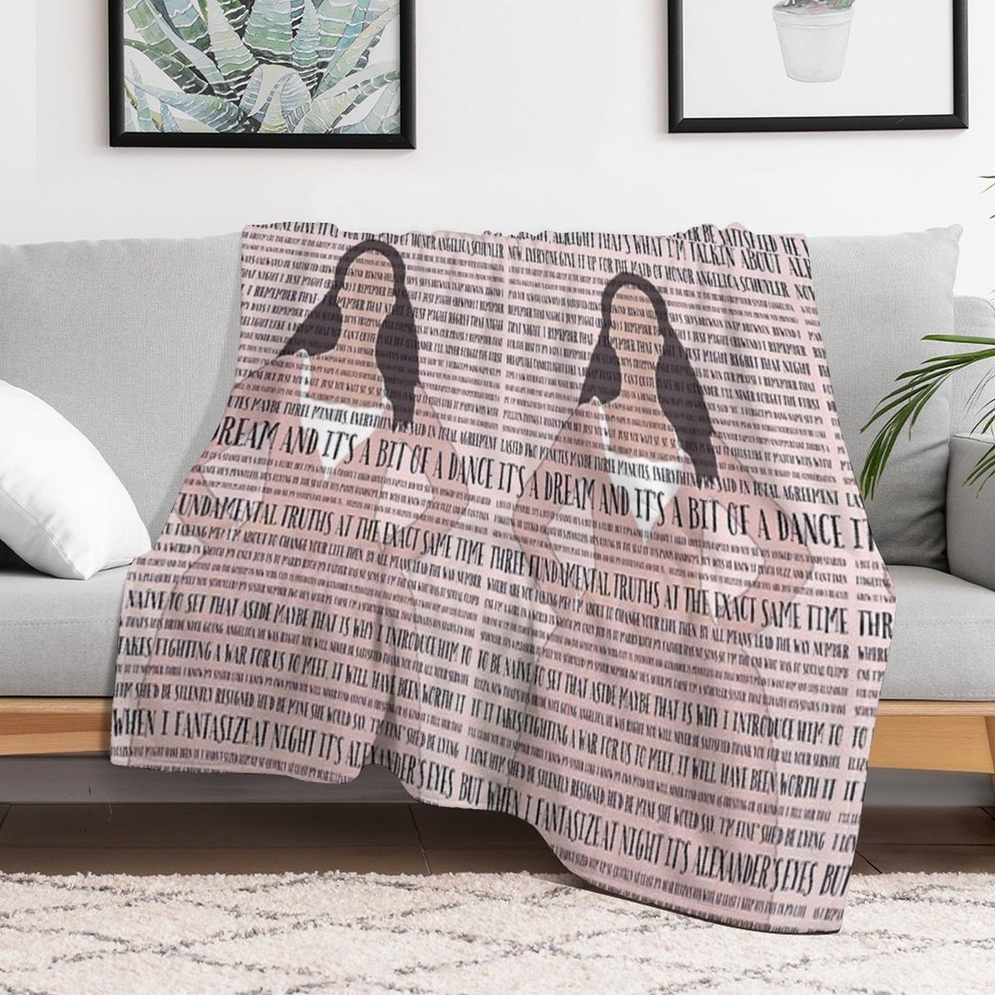 Satisfied Hamilton Musical Velvety-soft Throw Blanket