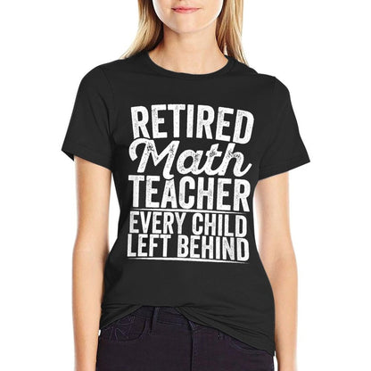 Retired Math Teacher Teaching Retirement Gift  Trendy Pattern T-Shirt