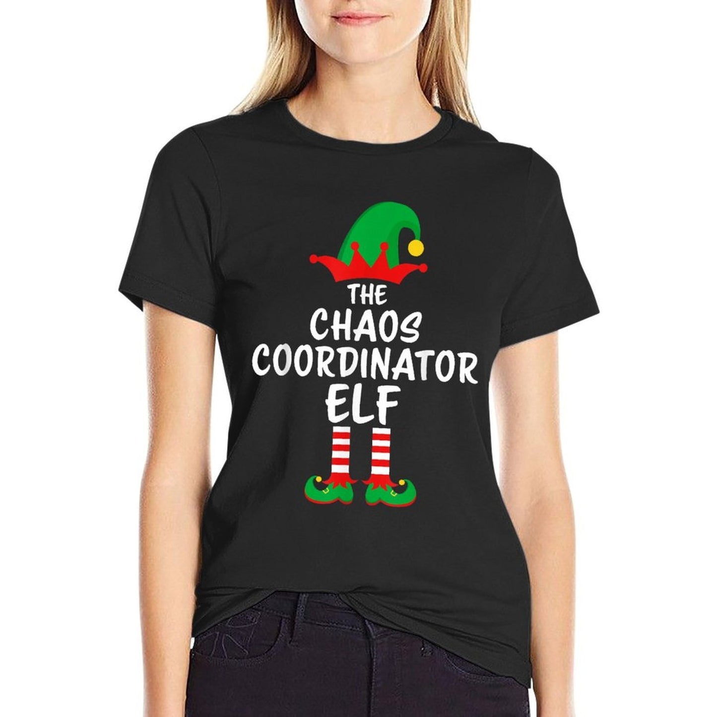 The Chaos Coordinator Elf Matching Family Christmas  Soft T-Shirt