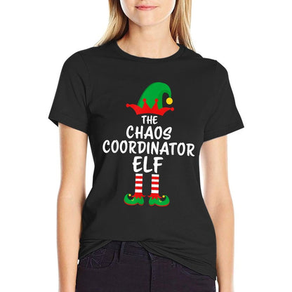 The Chaos Coordinator Elf Matching Family Christmas  Soft T-Shirt