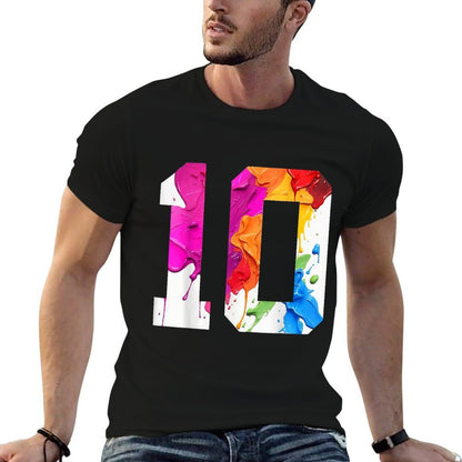 NUMBER 10 YEARS OLD 10TH BIRTHDAY  Trendy Pattern T-Shirt