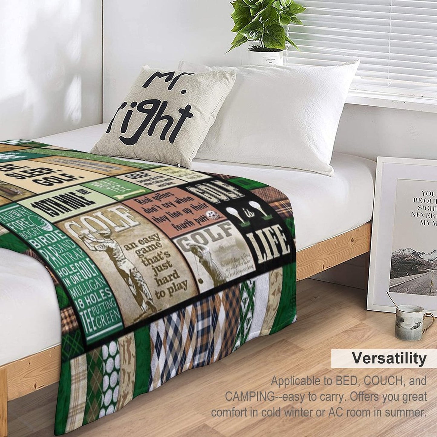 Golf Vintage Pattern Velvety-soft Throw Blanket