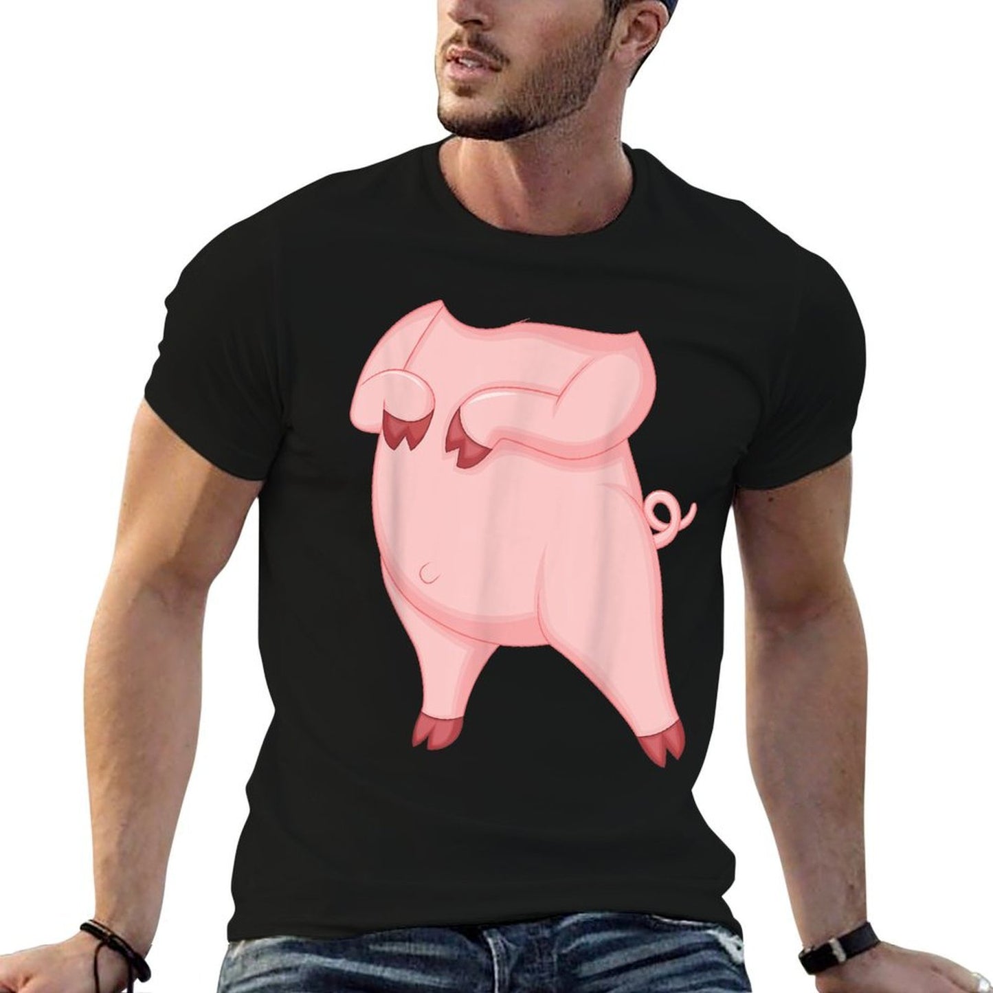 Pig Adult Kids Men Women Pig Costume  High-quality Stitching T-Shirt