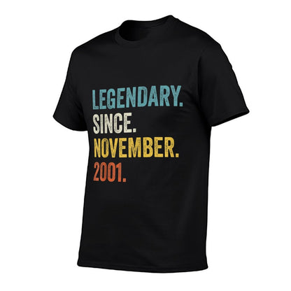 Legendary Since November 2001 21st Birthday  Durable T-Shirt