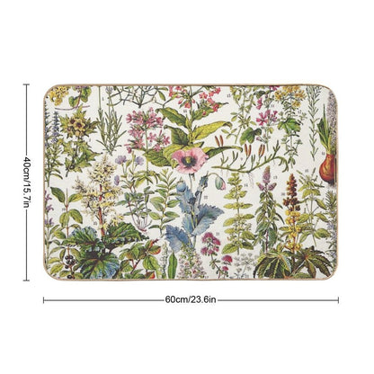 Adolphe Millot - Plantes Medicinales A - French Vintage Poster  Rapid-Drying Bath Mat