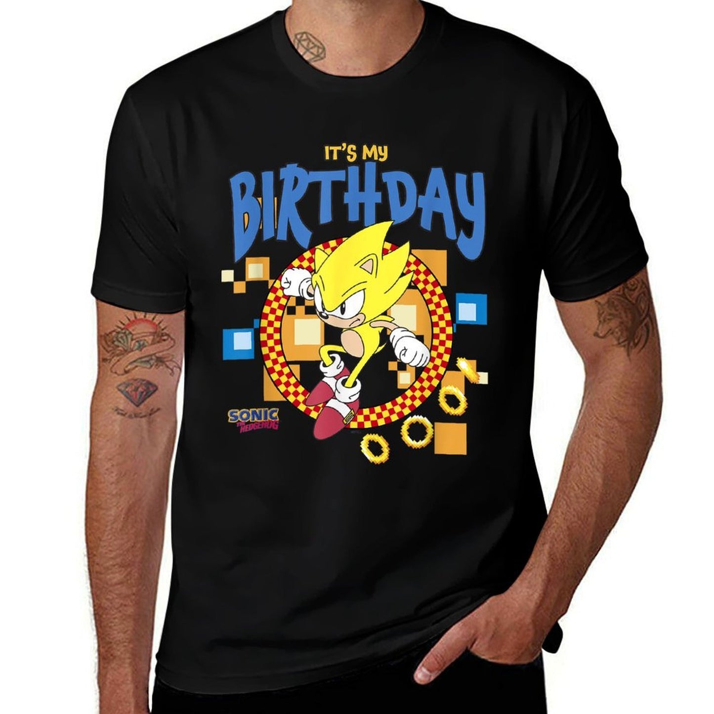 Sonic The Hedgehog Birthday It's My B-Day Super Sonic  Durable T-Shirt