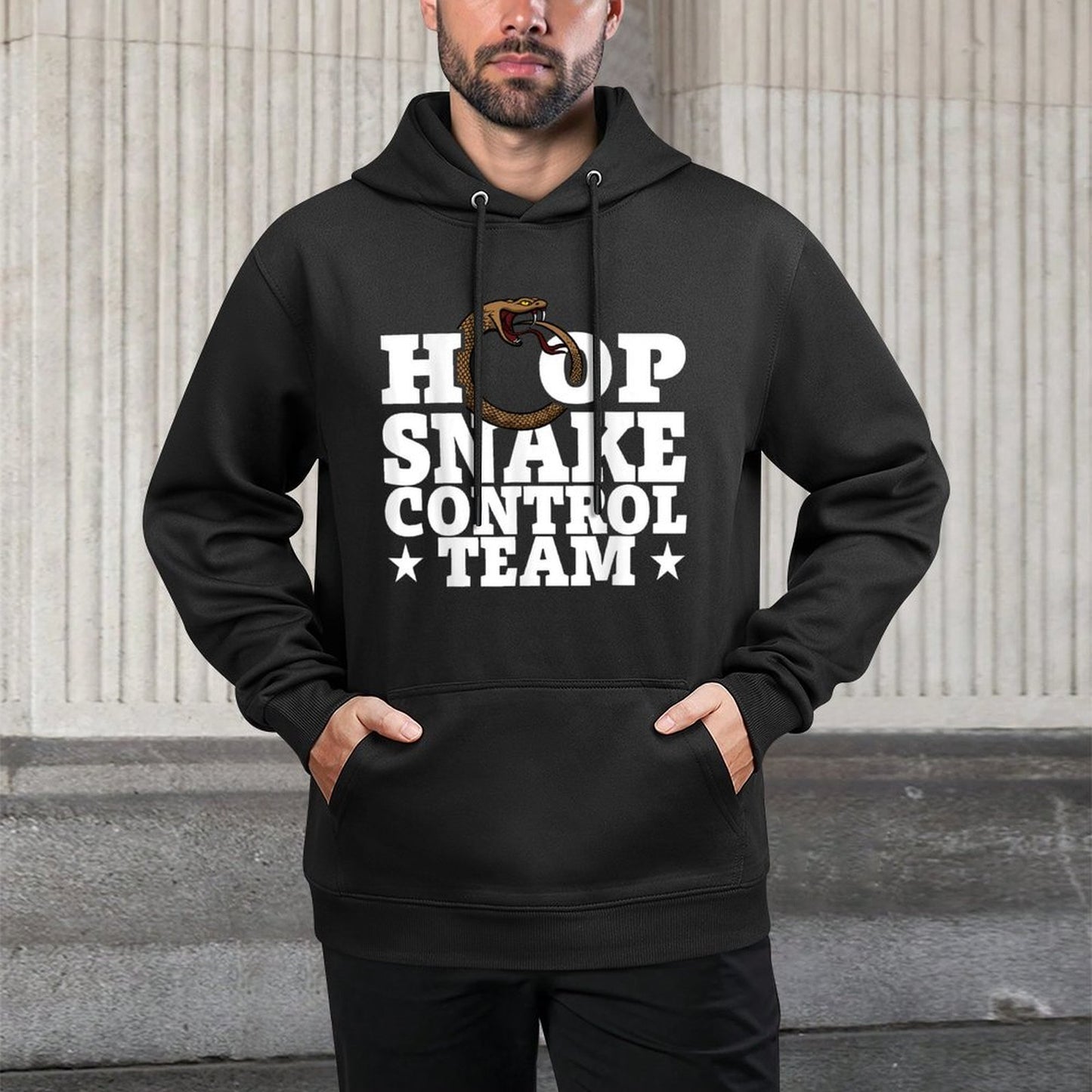 Funny Myth Hoop Snake Control Team Shrink-Resistant Hoodie