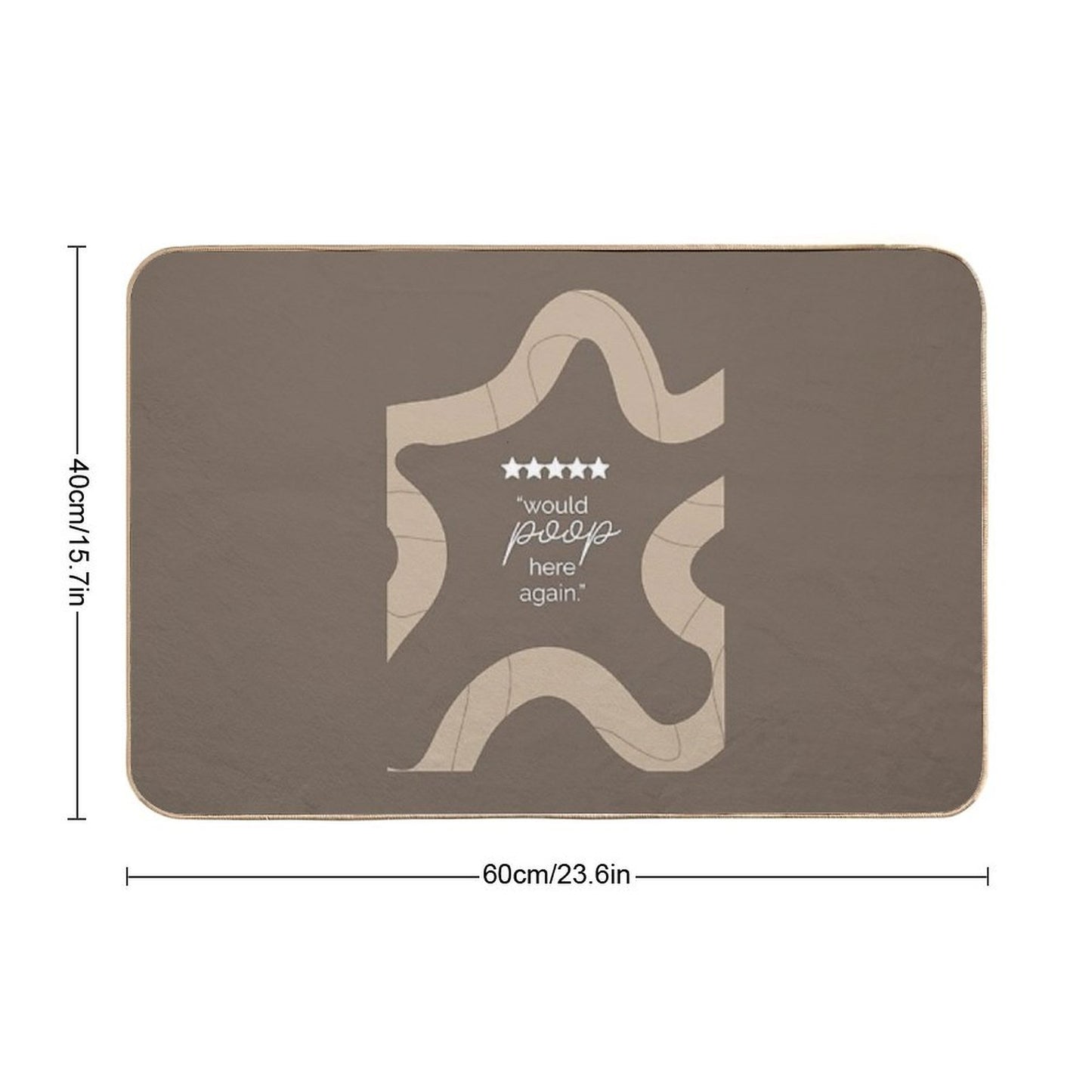 5-star Rating Would Poop Here Again  Versatile Bath Mat