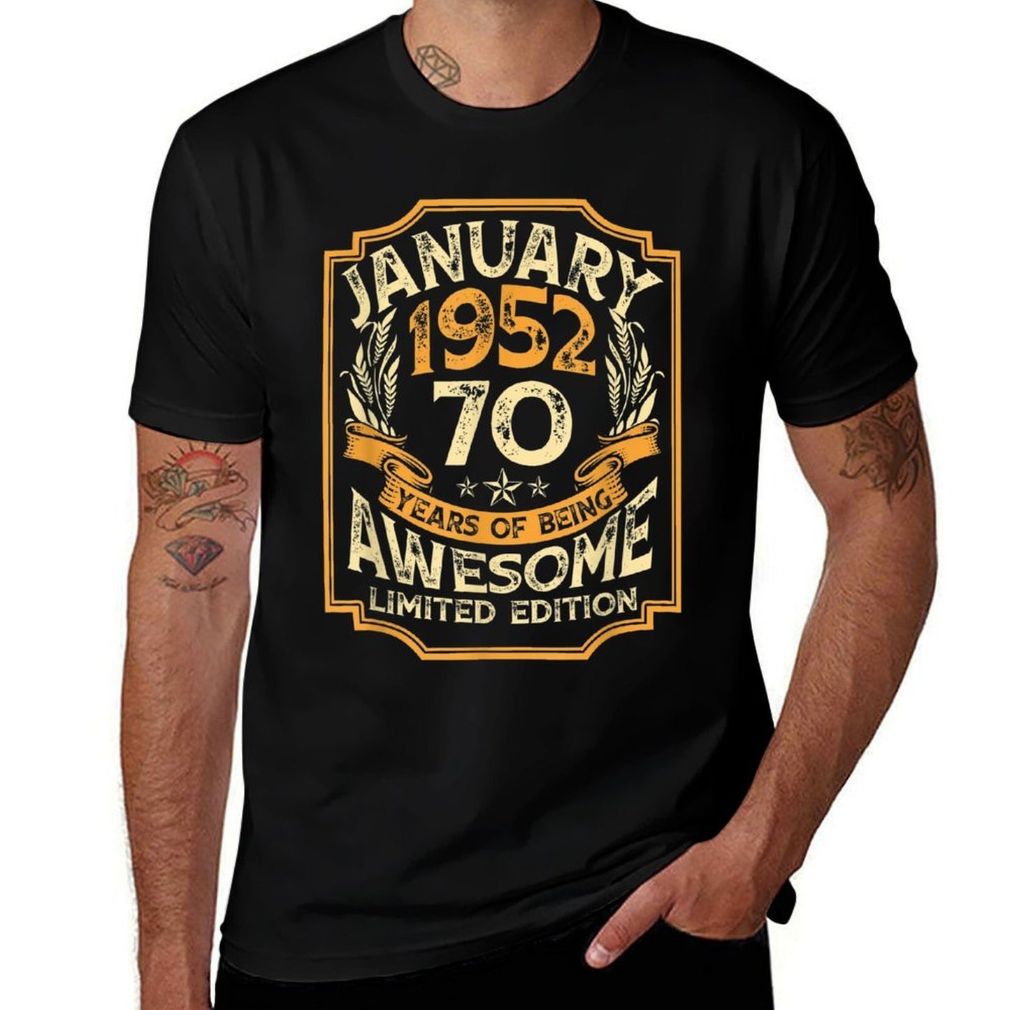70 Year Old Vintage January 1952 70th Birthday  Classic T-Shirt