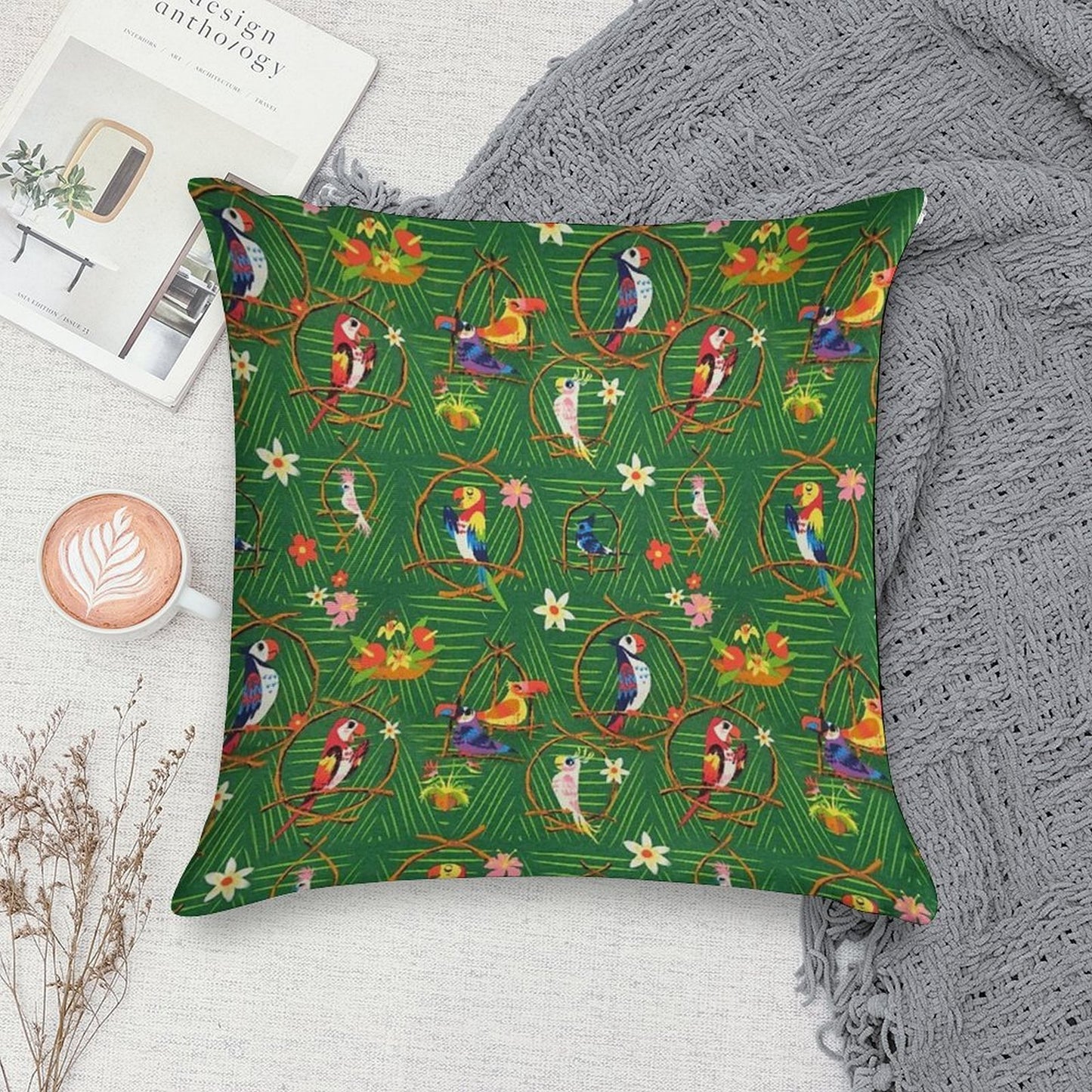 Enchanted Tiki Room Soft Gift Ready Throw Pillow