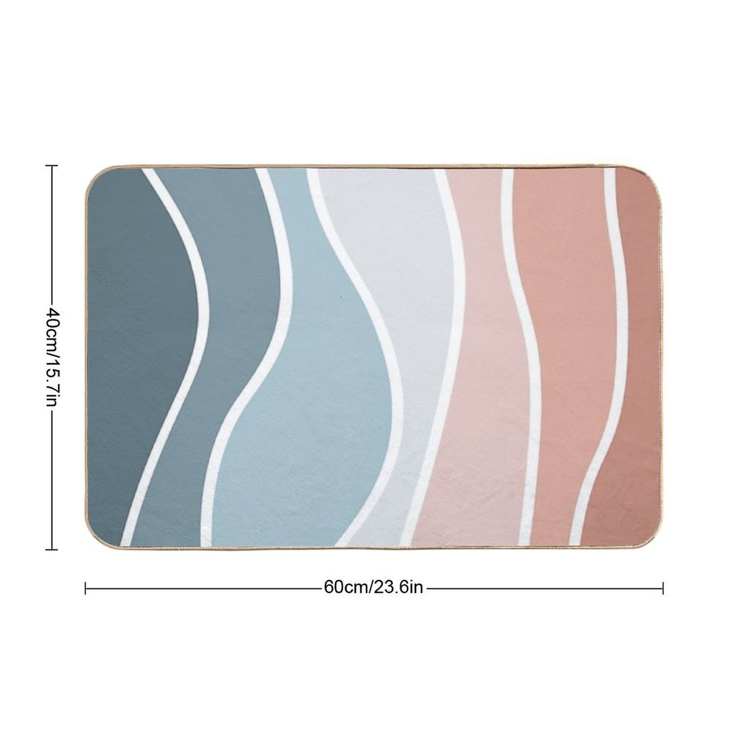 Blue And Pink Retro Style Design  Odorless Bath Mat