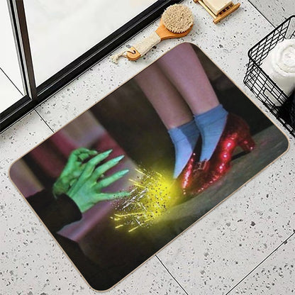 Digital Glitter Edit Wicked Witch Wants Those Shoes Mask  Ruby Slippers  Art Edit  Stain-Proof Bath Mat