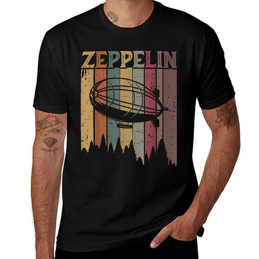 Retro Zeppelin 70s 80s Dirigible Airship Zepelin Zepplin Versatile T-Shirt