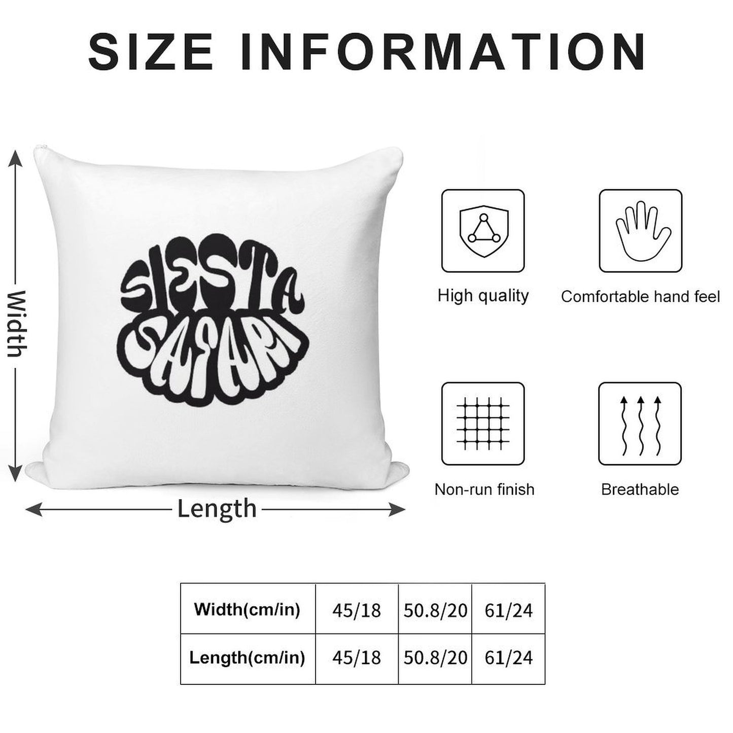 Siesta Safari Soft Reinforced Edging Throw Pillow