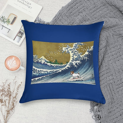 Jack Russell Soft Short Plush Fabric Throw Pillow