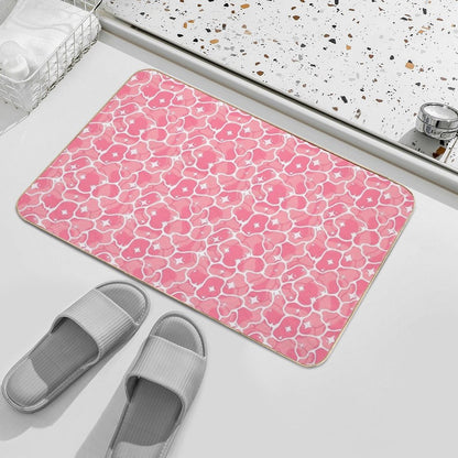 Pink Sparkly Anime Water  Odorless Bath Mat