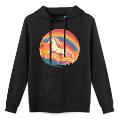 Majestic Sunset Unicorn Art Mystical Creature Fantasy Durable Construction Hoodie