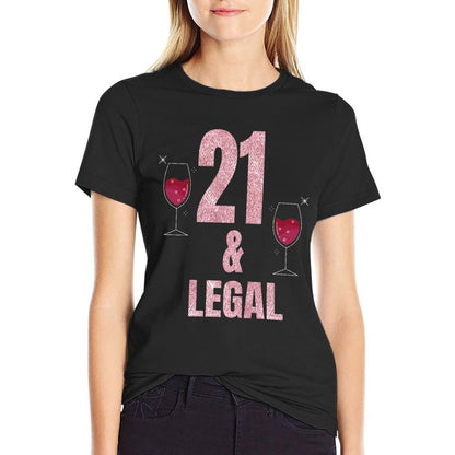 21st Birthday Gifts for Women Glam 21st Birthday T  Stretchy T-Shirt