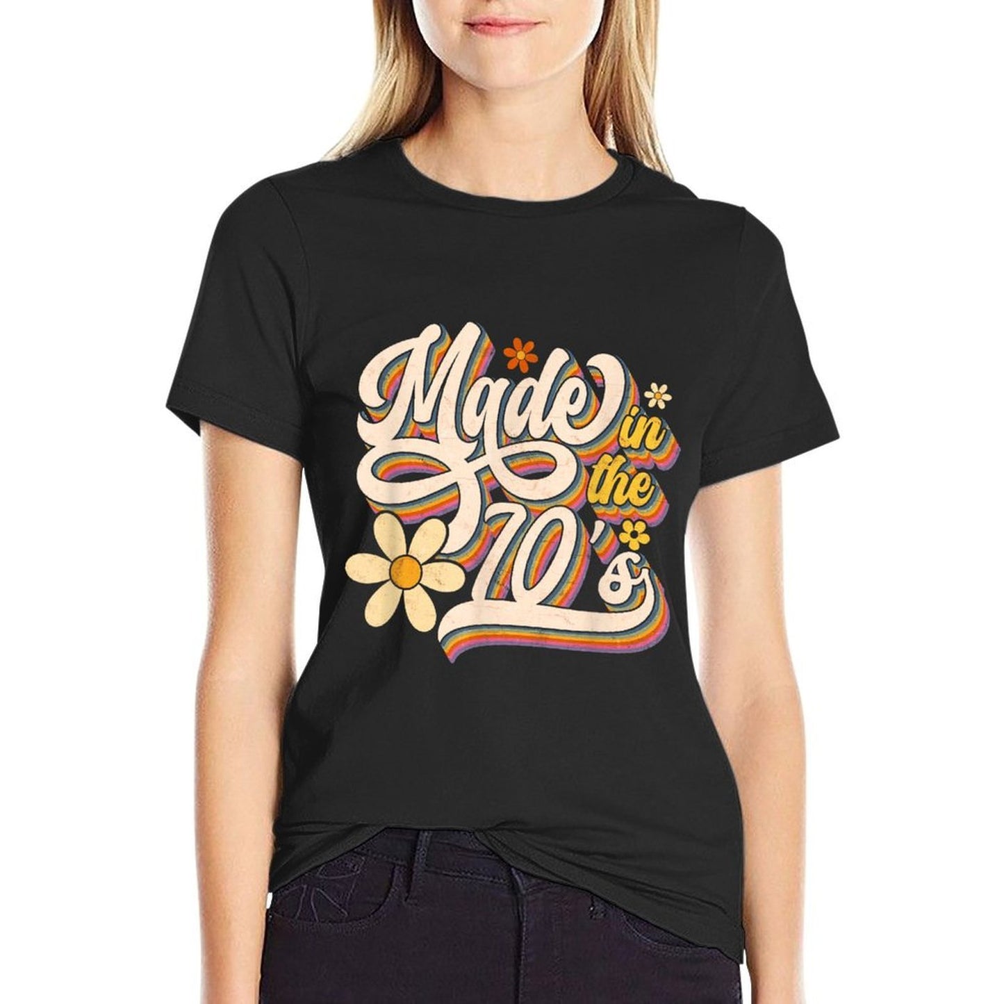 Made In The 70S Retro Created During 1970s Groovy Birthday  Classic T-Shirt