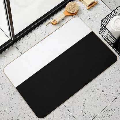 Black White Color Block  Versatile Bath Mat