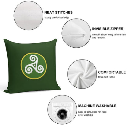 Civilizations Emblems - Celts Soft Short Plush Fabric Throw Pillow