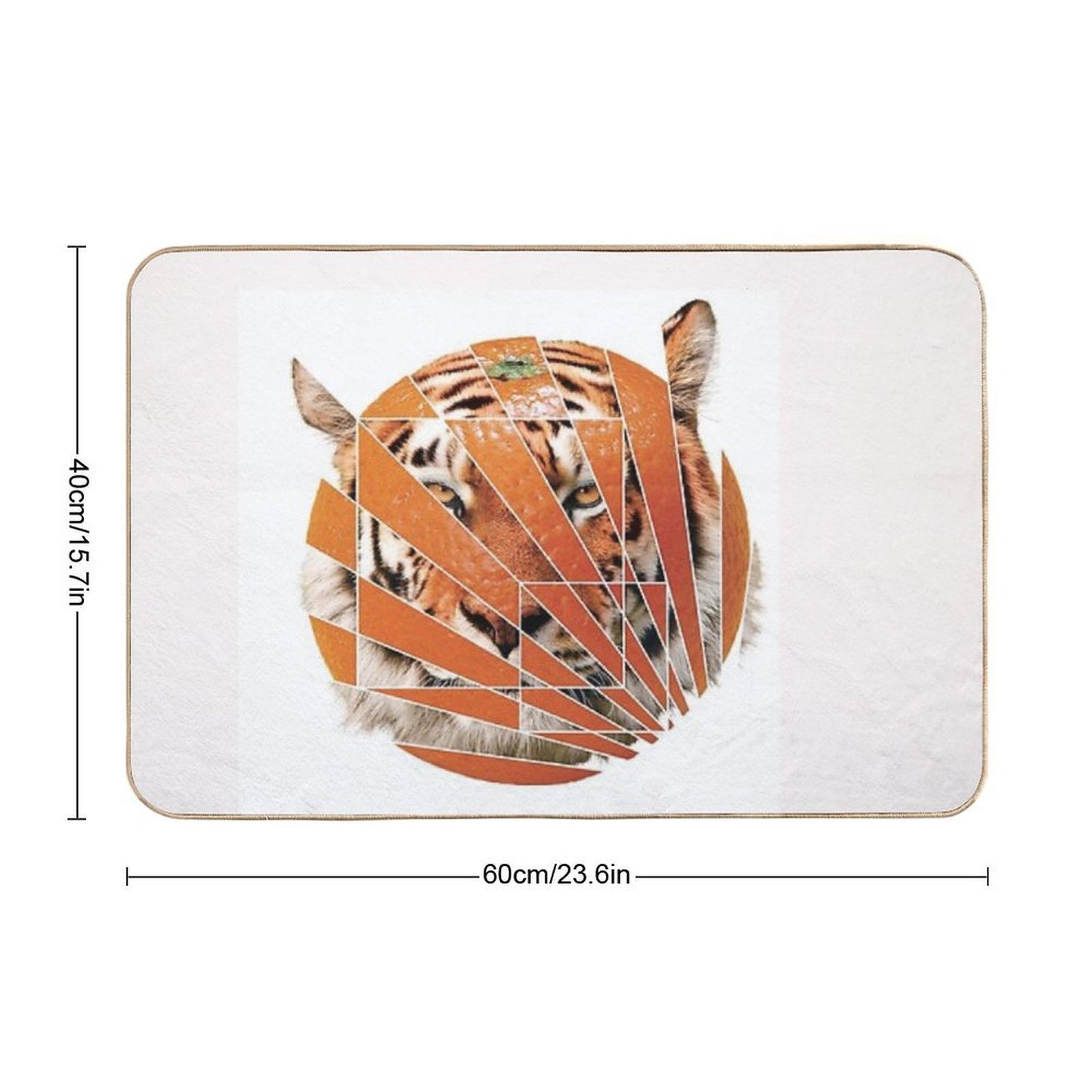 Orange Tiger °3  Non-Slip Bath Mat