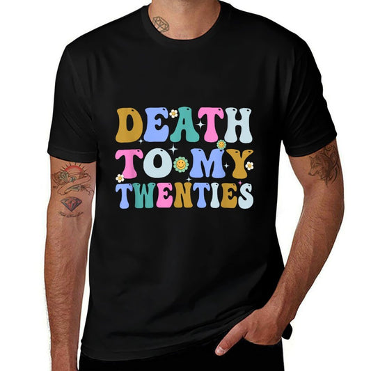 Groovy Death To My Twenties Funny R.I.P 20s 30th Birthday  Heathered Texture T-Shirt