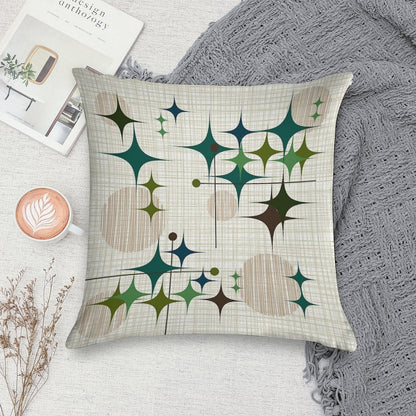Eames Era Starbursts And Globes 1 (bkgrnd) Soft Multiple Sizes Throw Pillow