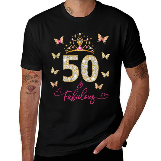 50 And Fabulous, 50 Years Old Women, 50th Birthday  Versatile T-Shirt