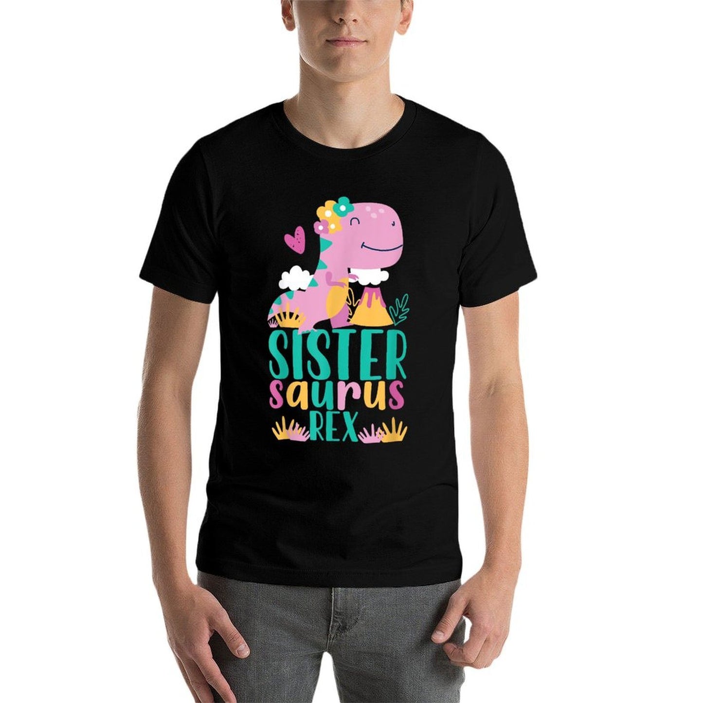 Sister Saurus Rex Dinosaur Dino Design for Kids  Vintage-inspired T-Shirt
