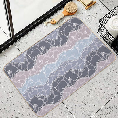 Pastel Sea Pattern  Dirt-Trapping Bath Mat