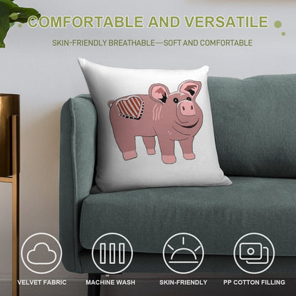 Slumberland Pig Plush Soft Skin-Friendly Throw Pillow