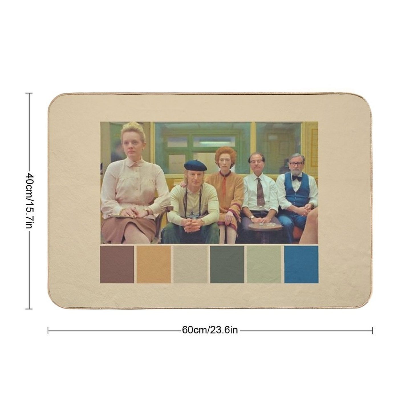 The French Dispatch Palette  Dirt-Trapping Bath Mat