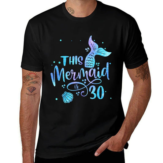 This Mermaid Is 30 Years Old 30th Birthday Mermaid Girl  Vintage-inspired T-Shirt