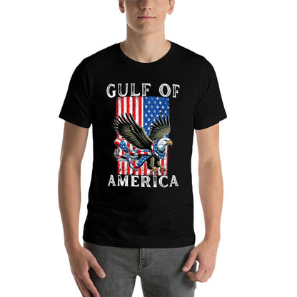 Gulf of USA America Mexico Gulf Est 2025 US American Flag High-quality Stitching T-Shirt