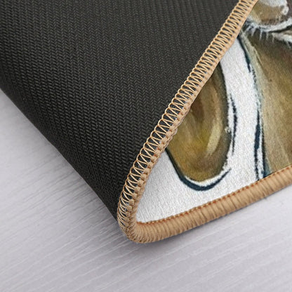 Goat with Flower Crown Art  Versatile Bath Mat