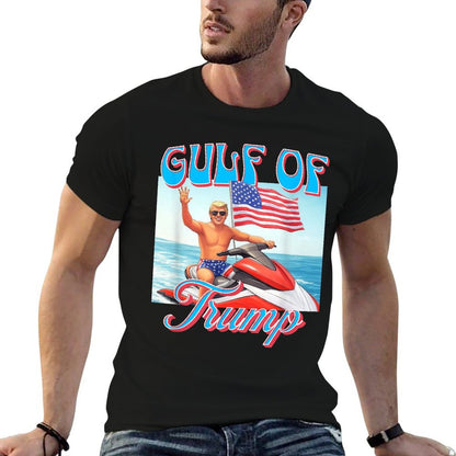 Gulf Of Trump America Flag Beach Lake Ocean Vacation Summer Soft T-Shirt