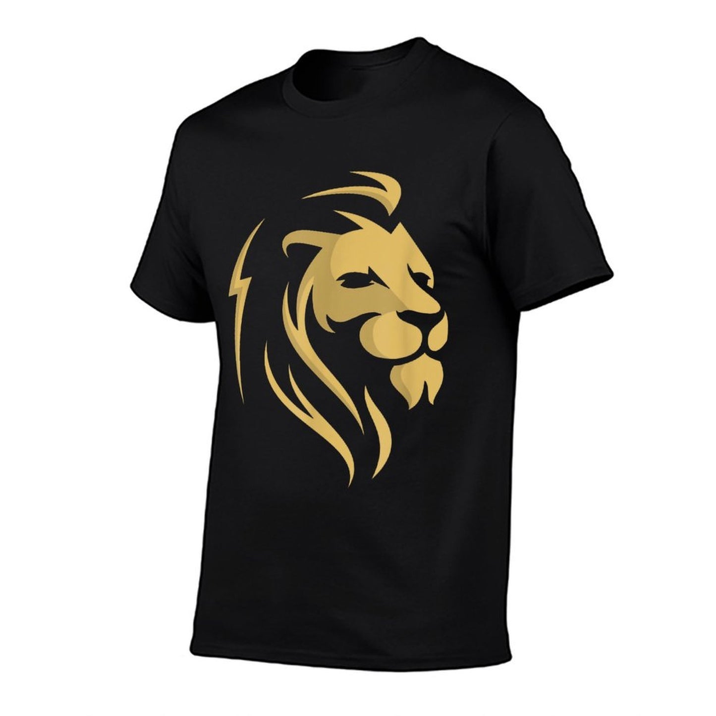 Gold Lion Head Logo For Boy Girl Kids  Heathered Texture T-Shirt