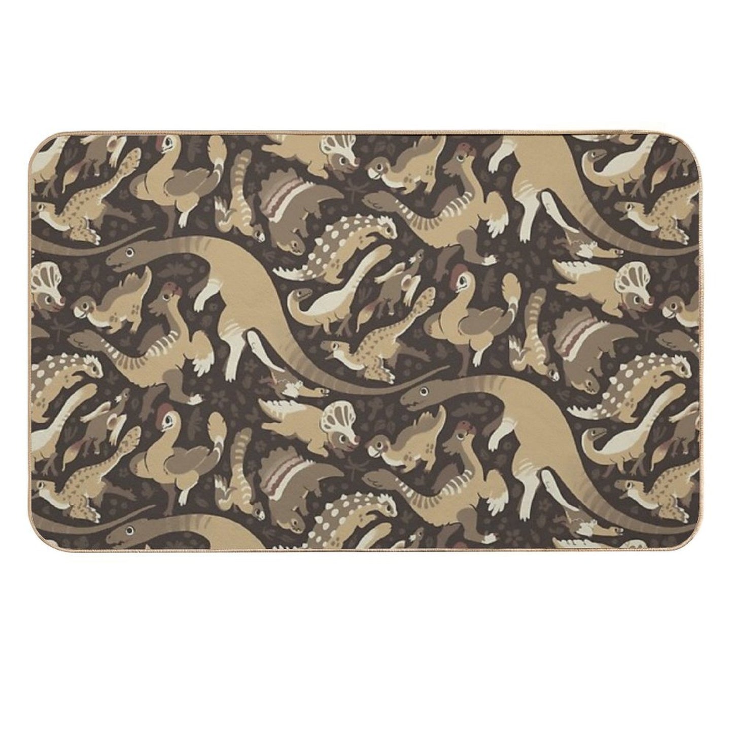 Tender Coffee Dinos  Easy Maintenance Bath Mat