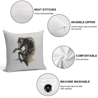 Black Fury (Cut-Out) Soft Skin-Friendly Throw Pillow