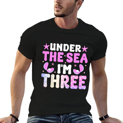 Kids Under The Sea I’m Three Mermaid Kids 3rd Birthday Party  Stretchy T-Shirt