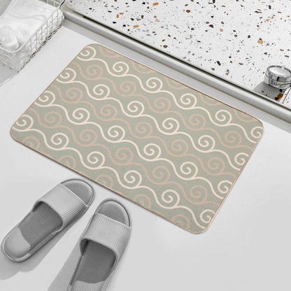 Spiral Lines  Odorless Bath Mat