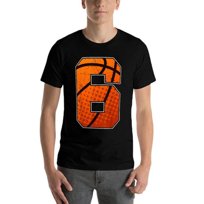 Boys Basketball Birthday 6 for Six Year Old Boys  Moisture-wicking T-Shirt
