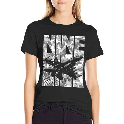 Military Fighter Jet Camo Nine Year Old Boys 9th Birthday  Relaxed-fit T-Shirt