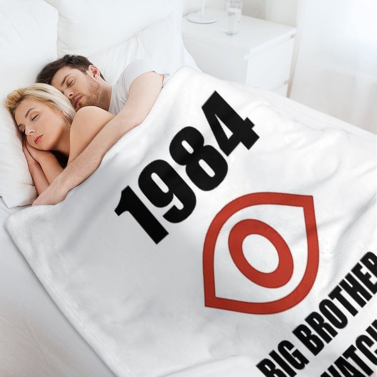 Big Brother Is Watching You. 1984 George Orwell. Shrink-resistant Throw Blanket