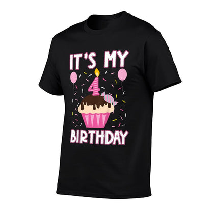 Kids Sweet Cupcake It's My 4th Fourth Birthday 4 Yr Old Girls  Trendy Pattern T-Shirt