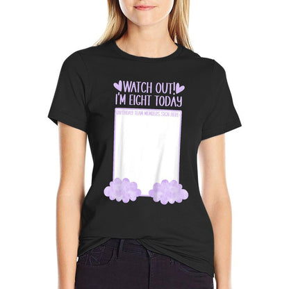 Kids Eighth Birthday 8th Birthday Eight Years Old  Breathable T-Shirt