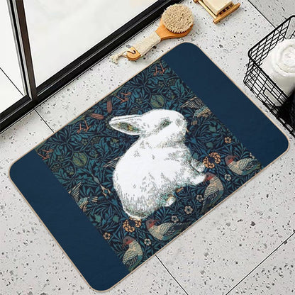 A Rabbit in Morris's Garden  Easy To Clean Bath Mat